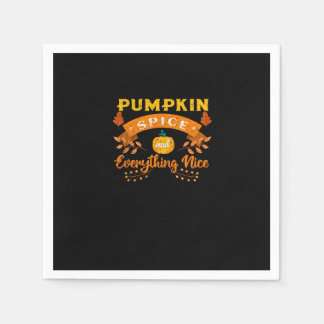 Kürbisgewürz und alles Gute Fall Kaffee Latte Serviette