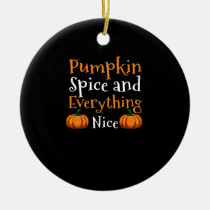 Kürbisgewürz und alles Gute Niedliche Halloween Keramik Ornament