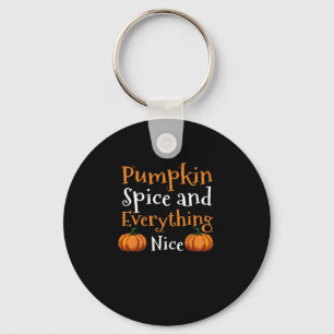 Kürbisgewürz und alles Gute Niedliche Halloween Schlüsselanhänger