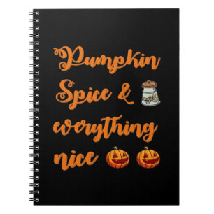 Kürbisgewürz und alles Gute, Niedliches Halloween Notizblock