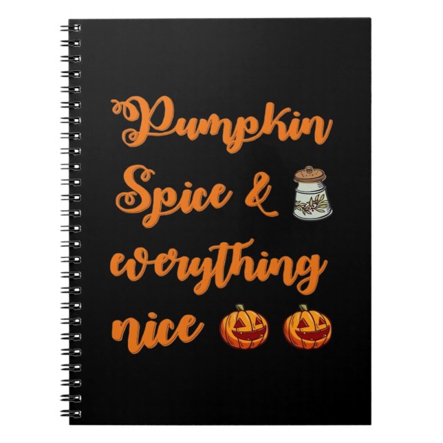 Kürbisgewürz und alles Gute, Niedliches Halloween Notizblock (Vorderseite)