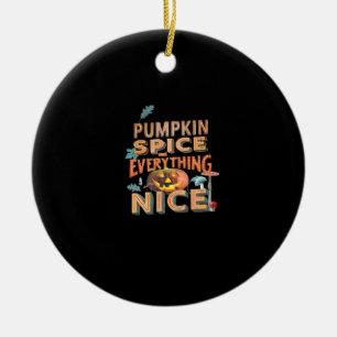 Kürbisgewürz und alles Gute zum Slogan-Angebot Keramik Ornament