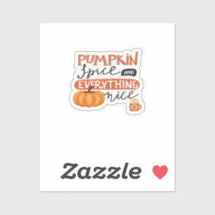 Kürbisgewürz und alles Nizza Herbst Pump Aufkleber