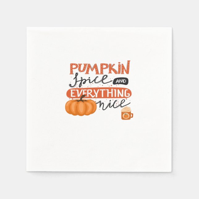 Kürbisgewürz und alles Nizza Herbst Pump Serviette (Vorderseite)