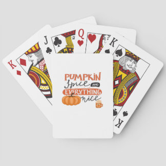 Kürbisgewürz und alles Nizza Herbst Pump Spielkarten
