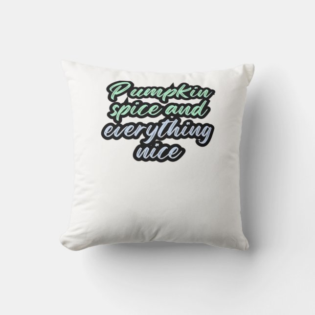 Kürbisgewürz und alles Nizza - Meme-Angebot für Kissen (Vorderseite)
