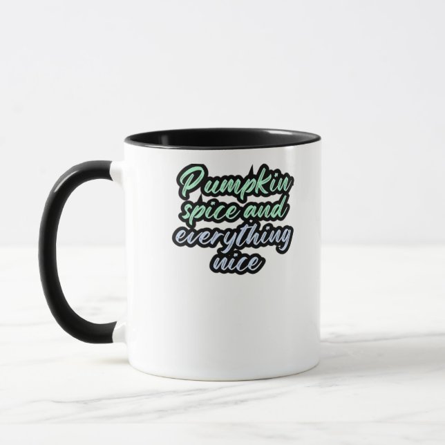 Kürbisgewürz und alles Nizza - Meme-Angebot für Tasse (Links)