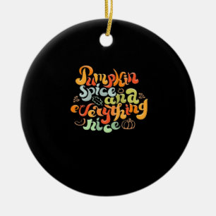 Kürbisgewürz und alles Nötige Halloween Keramik Ornament