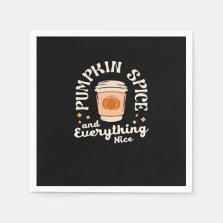 Kürbisgewürz und alles Nötige Retro Fall Coffe Serviette