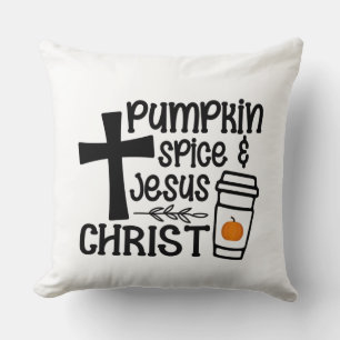 Kürbisgewürz und Jesus Christus Kissen