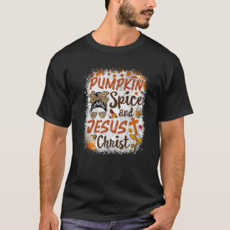 Kürbisgewürz und Jesus Christus Niedlicher Fall Ka T-Shirt