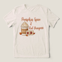 Kürbisgewürz und rote Drachen Mahjong Herbst Tri-Blend Shirt