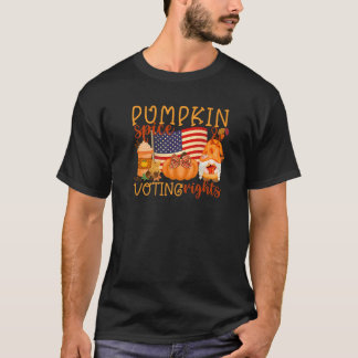 Kürbisgewürz und Wahlrecht Herbst-Gnom USA Fahne T-Shirt