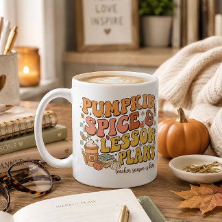 Kürbisgewürz Unterrichtspläne Retro Herbst Lehrer Kaffeetasse