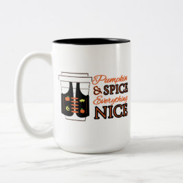 Kürbisgewürze & Alles Nizza Zweifarbige Tasse