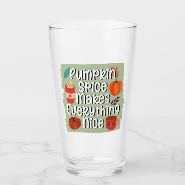Kürbisgewürze machen alles schön - rustikal glas (Vorderseite)