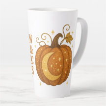 Kürbisgewürze & Mystische Nächte Glitzer Latte Tas