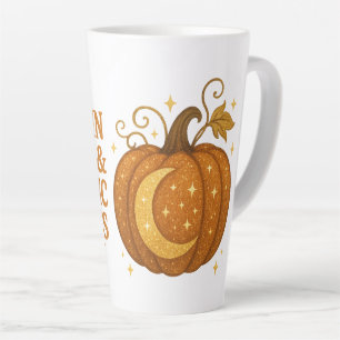 Kürbisgewürze & Mystische Nächte Glitzer Latte Tas Milchtasse