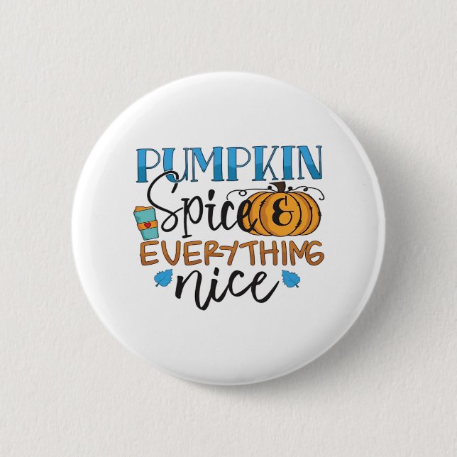 Kürbisgewürze und alles Gute Design - trendig Button (Vorderseite)