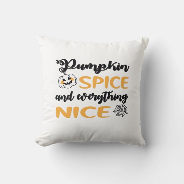 Kürbisgewürze und alles Gute für den Herbst Kissen (Vorderseite)
