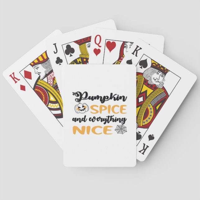 Kürbisgewürze und alles Gute für den Herbst Spielkarten (Rückseite)