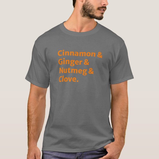 Kürbisgewürze und alles Gute Halloween und Fa T-Shirt (Vorderseite)