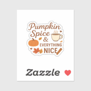 Kürbisgewürze und alles Gute Herbstdesign Aufkleber