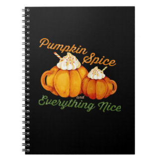 Kürbisgewürze und alles Gute Herbstdesign Notizblock