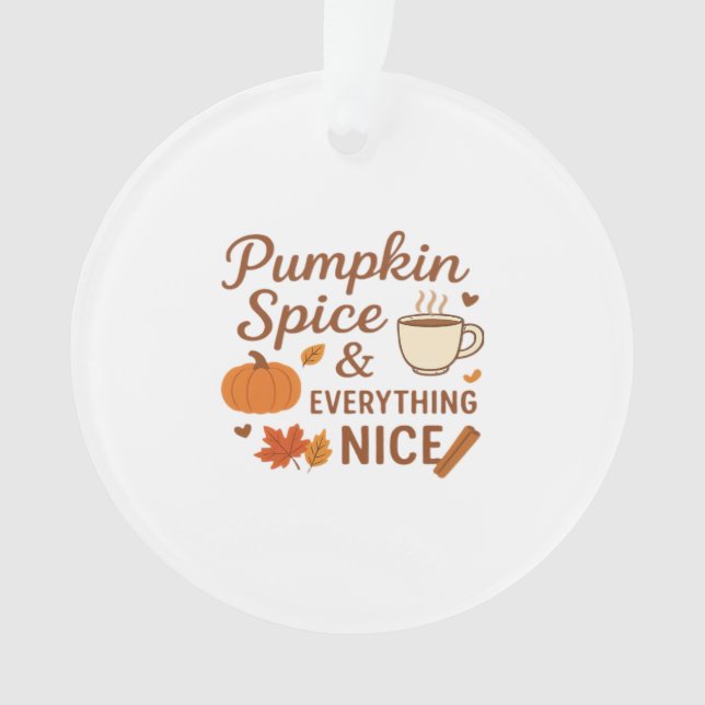 Kürbisgewürze und alles Gute Herbstdesign Ornament (Vorderseite)