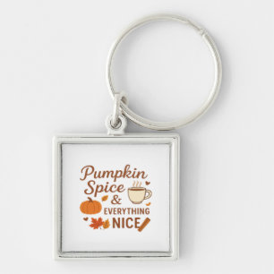 Kürbisgewürze und alles Gute Herbstdesign Schlüsselanhänger