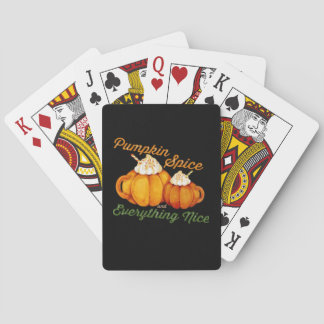 Kürbisgewürze und alles Gute Herbstdesign Spielkarten