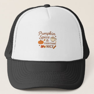 Kürbisgewürze und alles Gute Herbstdesign Truckerkappe
