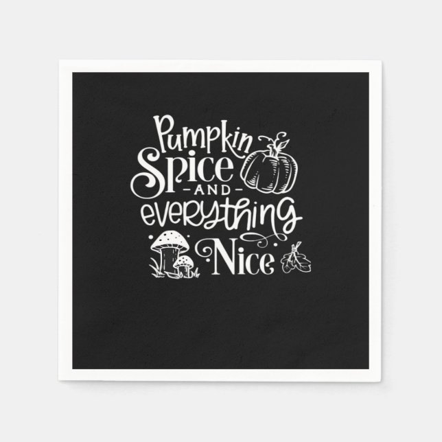 Kürbisgewürze und alles Gute Herbstsaison Serviette (Vorderseite)