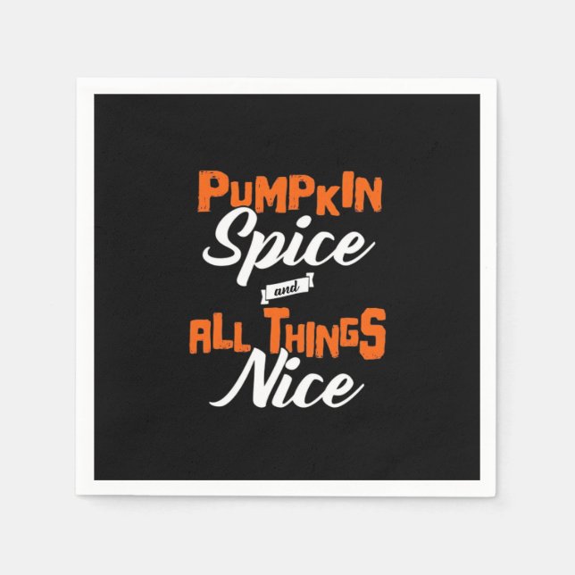 Kürbisgewürze und alles Gute Serviette (Vorderseite)