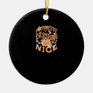 Kürbisgewürze und alles Gute Slogan Keramik Ornament