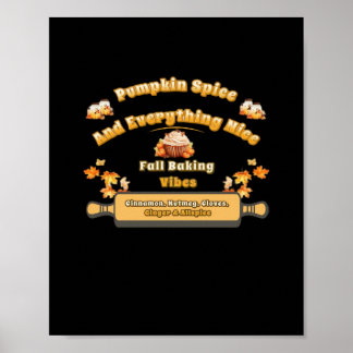 Kürbisgewürze und alles Nizza Fall Backen Vibe Poster
