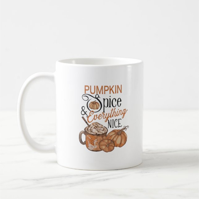Kürbisgewürze und alles Nötige Kaffeetasse (Links)
