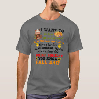 Kürbisgewürzliebhaber Horrorfilm Herbstgeschenk T-Shirt