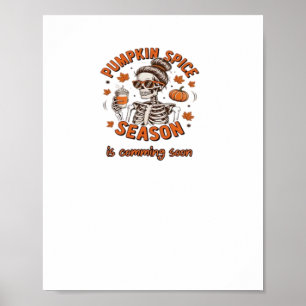 Kürbisgewürzsaison kommt bald Halloween Fal Poster