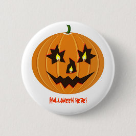 Kürbishalle auf Weiß Button