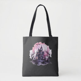 Kürbishalloween beängstigend rosa tasche