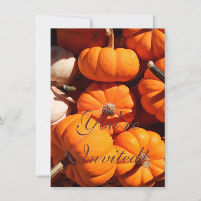 Kürbishalloween Kürbislaterne-Orangenkürbis Einladung (Vorderseite)