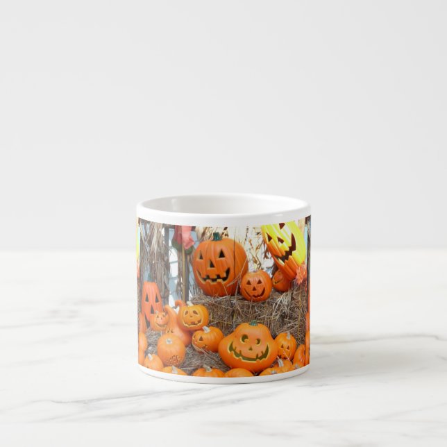 Kürbishalloween Kürbislaterne-Orangenkürbis Espressotasse (Vorderseite)