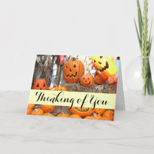 Kürbishalloween Kürbislaterne-Orangenkürbis Karte