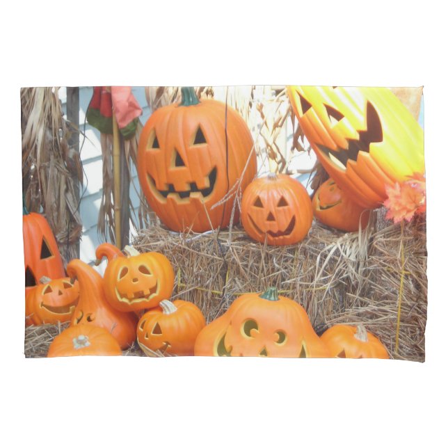 Kürbishalloween Kürbislaterne-Orangenkürbis Kissenbezug (Vorderseite)