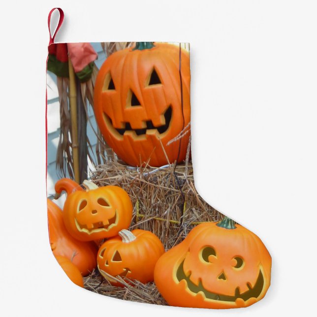 Kürbishalloween Kürbislaterne-Orangenkürbis Kleiner Weihnachtsstrumpf (Vorderseite)