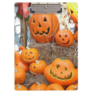 Kürbishalloween Kürbislaterne-Orangenkürbis Klemmbrett