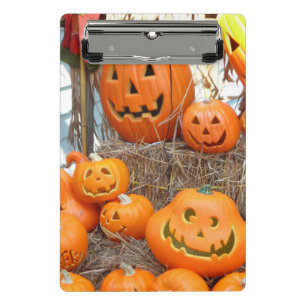 Kürbishalloween Kürbislaterne-Orangenkürbis Mini Klemmbrett