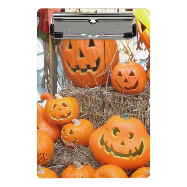 Kürbishalloween Kürbislaterne-Orangenkürbis Mini Klemmbrett (Vorderseite)