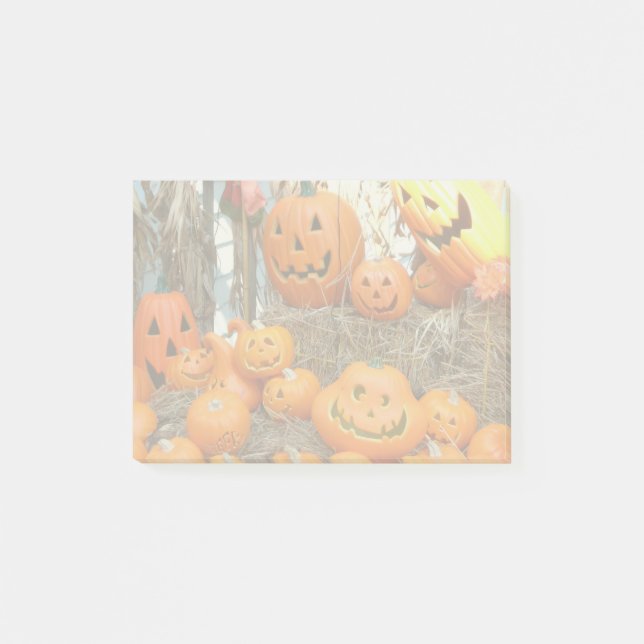 Kürbishalloween Kürbislaterne-Orangenkürbis Post-it Klebezettel (Vorderseite)